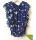 Printed Top For Girl, With Waist Elastic Band, Children Wear, Color Blue, Printed Design,100% Polyester. Ages: Between 3 To 7 Years